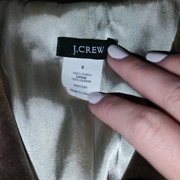 J. Crew Brown Velvet Blazer Women's Size 6 - Picture 2 of 8